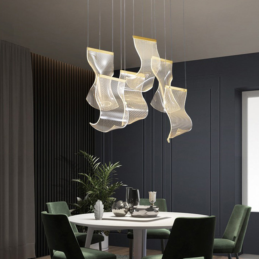 Marylin Moderni Led Lampadari Artistico Acrilico Metallo Oro Soggiorno/Camera da Letto