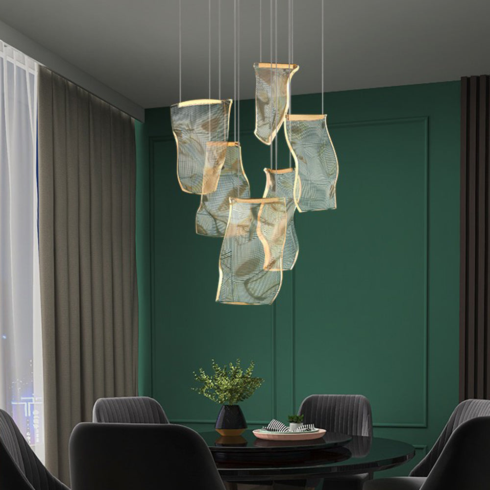 Kristy Moderni Led Lampadari Artistico Acrilico Metallo Oro Soggiorno/Camera da Letto