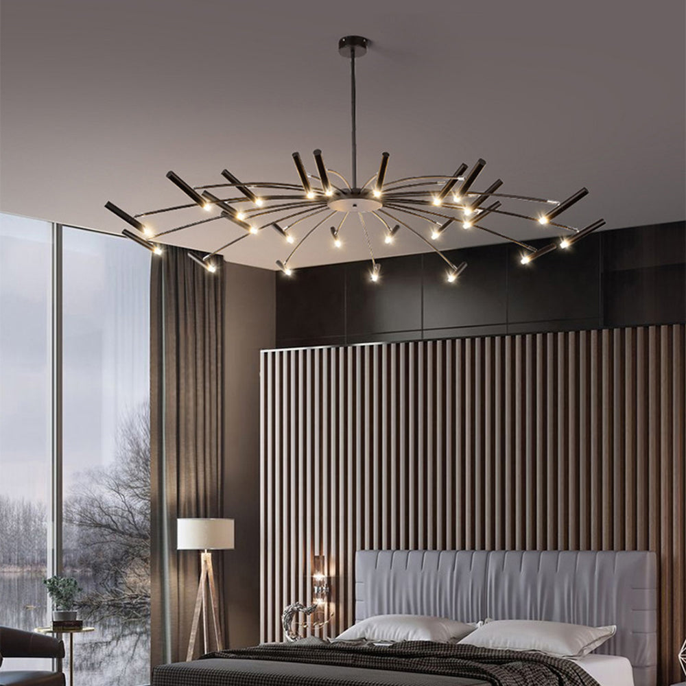 Arisha Moderno LED Urbano Lambada a Sospensione Bianco/Nero Metallo Soggiorno/Camera da Letto
