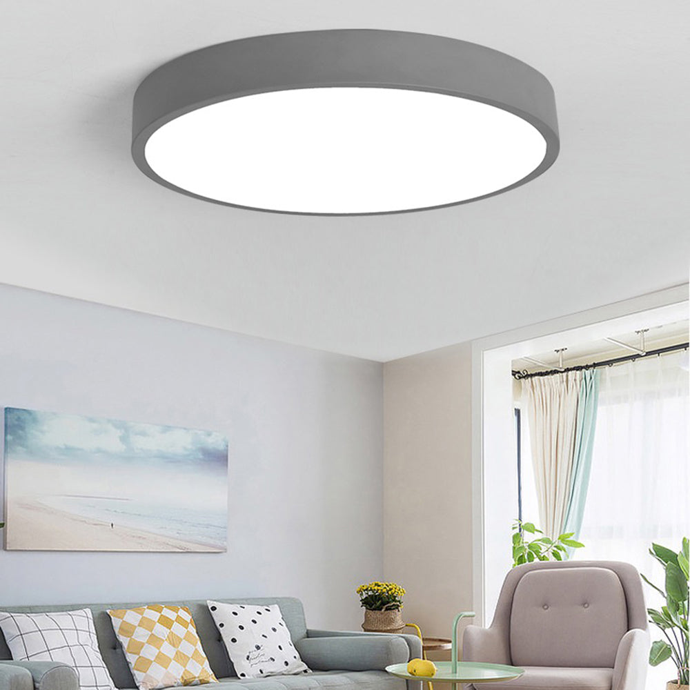 Valentina Moderno LED Plafoniere Rotondo Circolare Semplice Giallo/Blu/Verde/Rosa/Grigio Soggiorno/Camera da Letto