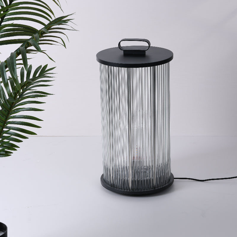 Arisha Moderna LED Lampada da Terra Metallo/Vetro Nero Giardino
