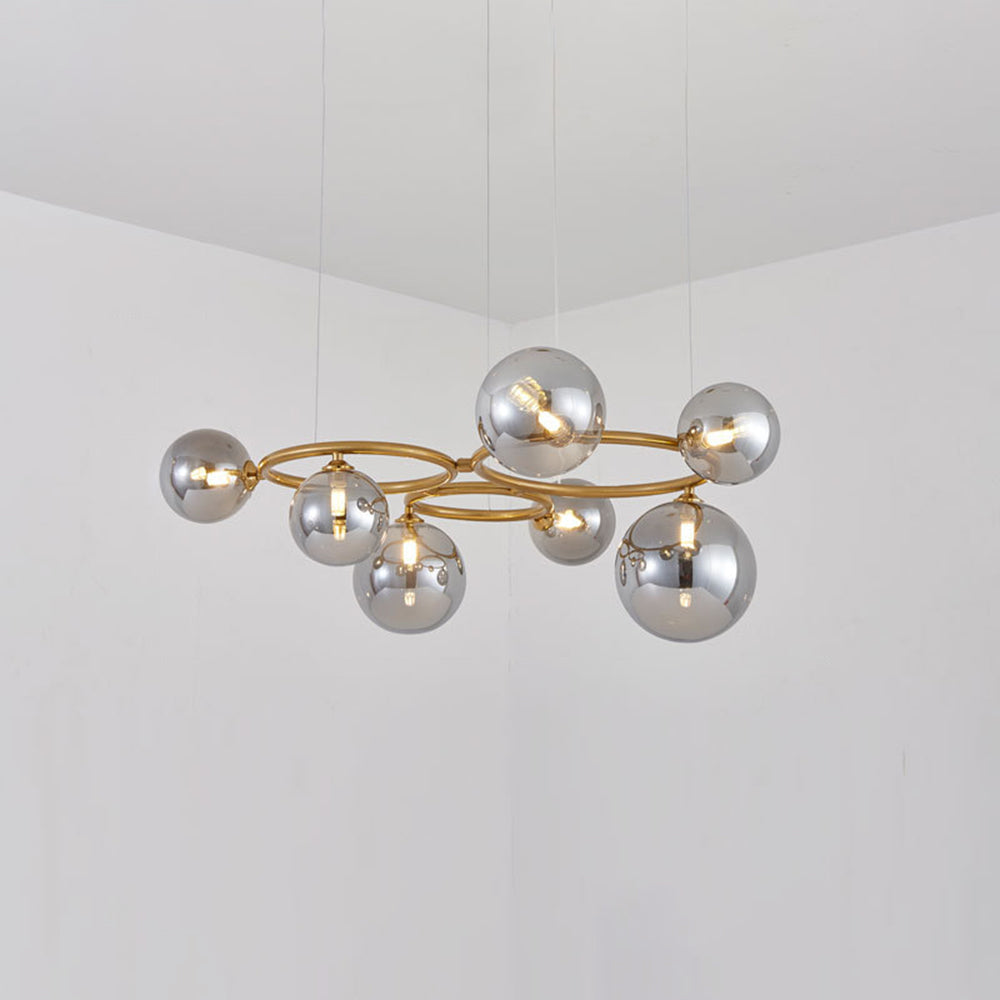 Valentina Minimalista Moderno LED Lampade a Sospensione Bianco/Oro Metallo/Vetro Soggiorno/Camera da Letto