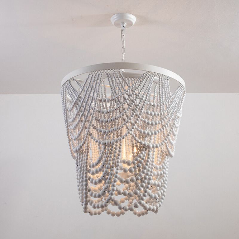 Silva Lampade a Sospensione LED Boho in Nero/Ruggine/Bianco Legno/Metallo per Soggiorno/Camera da Letto