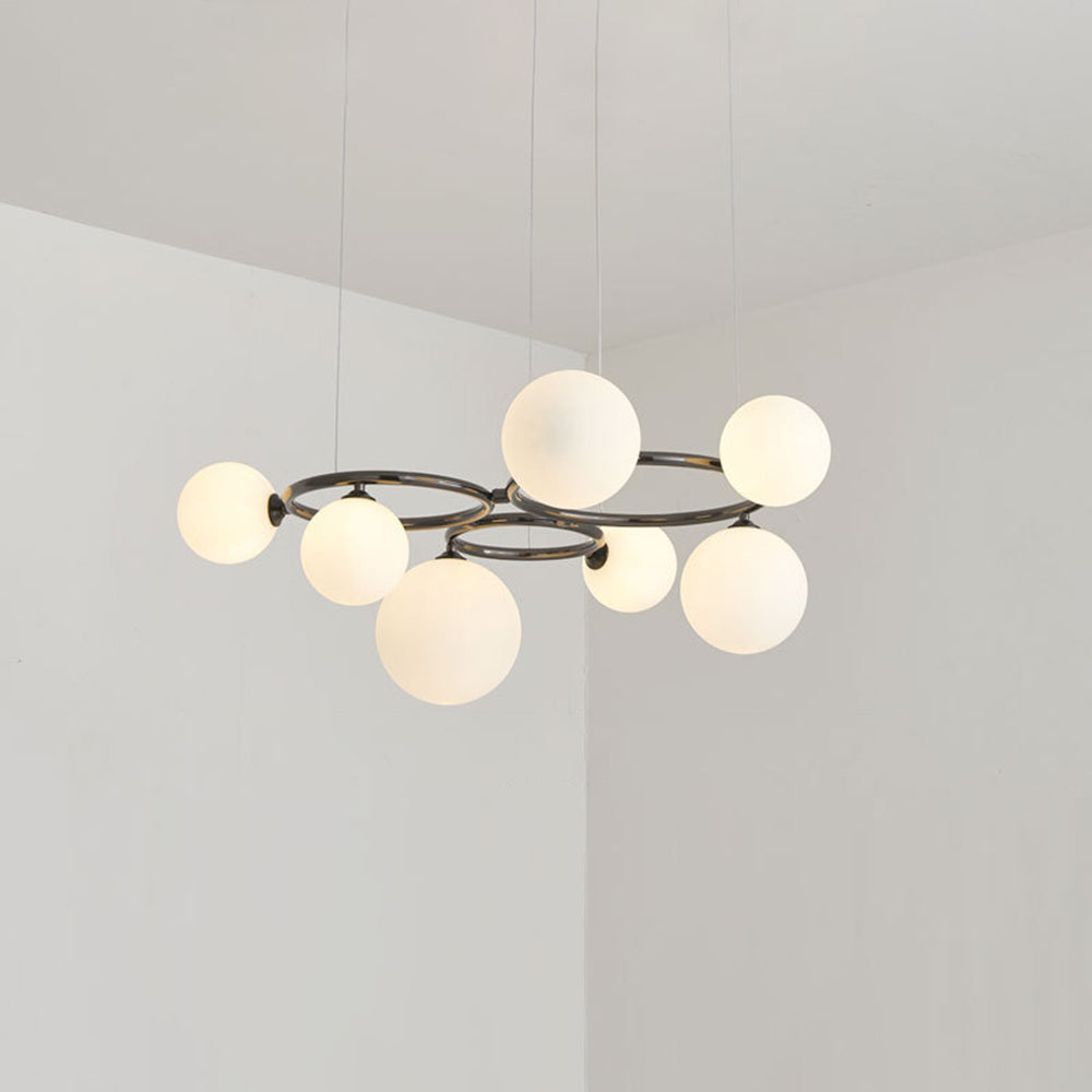 Valentina Minimalista Moderno LED Lampade a Sospensione Bianco/Oro Metallo/Vetro Soggiorno/Camera da Letto