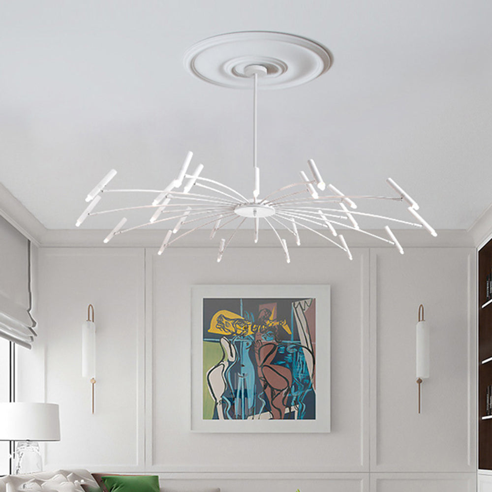 Arisha Moderno LED Urbano Lambada a Sospensione Bianco/Nero Metallo Soggiorno/Camera da Letto
