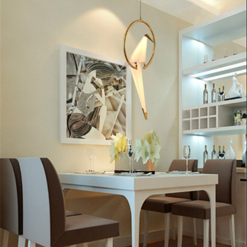 Avi Modern Lampada a Sospensione Vetro Bianco/Chiaro Ucello Nordica Post Moderna