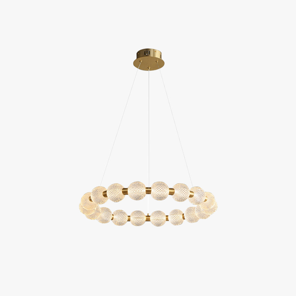 Valentina Design LED Lampada a Sospensione Metallo Acrilico Oro Anello Soggiorno/Camera da Letto/Sala da Pranzo