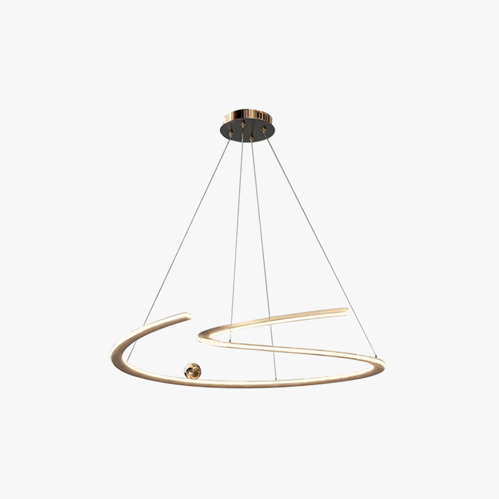 Arisha Lampada a Sospensione Metallo Oro Lineare Minimalista Camera da Letto