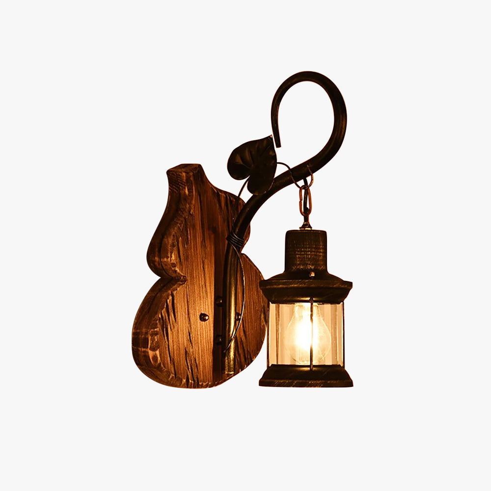 Epoch Industriale LED Cucurbitacea Applique Legno/Metallo Soggiorno/Camera da Letto