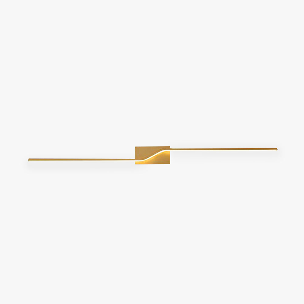 Arisha Applique LED Lusso Moderno Curvo Lineare Metallo, Oro,Bagno