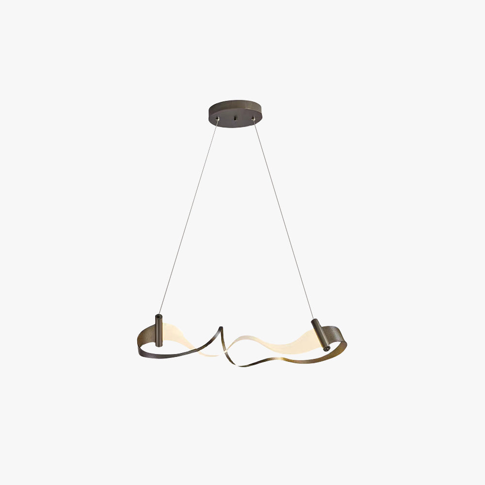 Arisha Lampade a Sospensione Metallo Oro Ondulata Moderne
