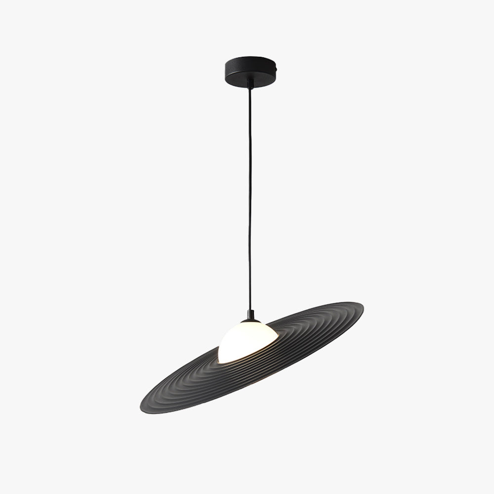 Arisha Moderno LED Lampade a Sospensione Metallo Nero/Bianco Pianeta Anello Soggiorno/Camera da Letto