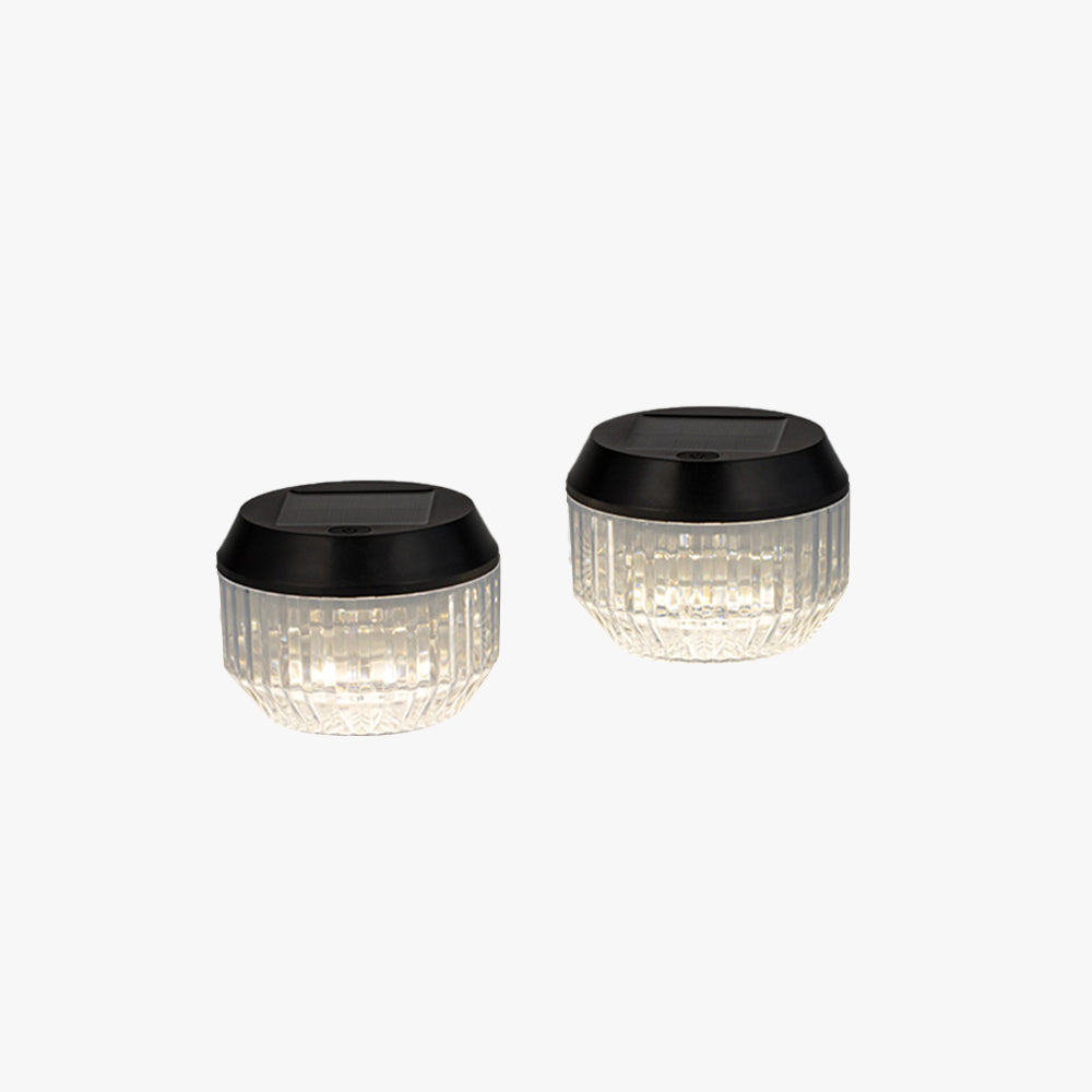 Ray Lampade da Tavolo Esterno Rotondo LED Solare Alimentato Bianco Giardino