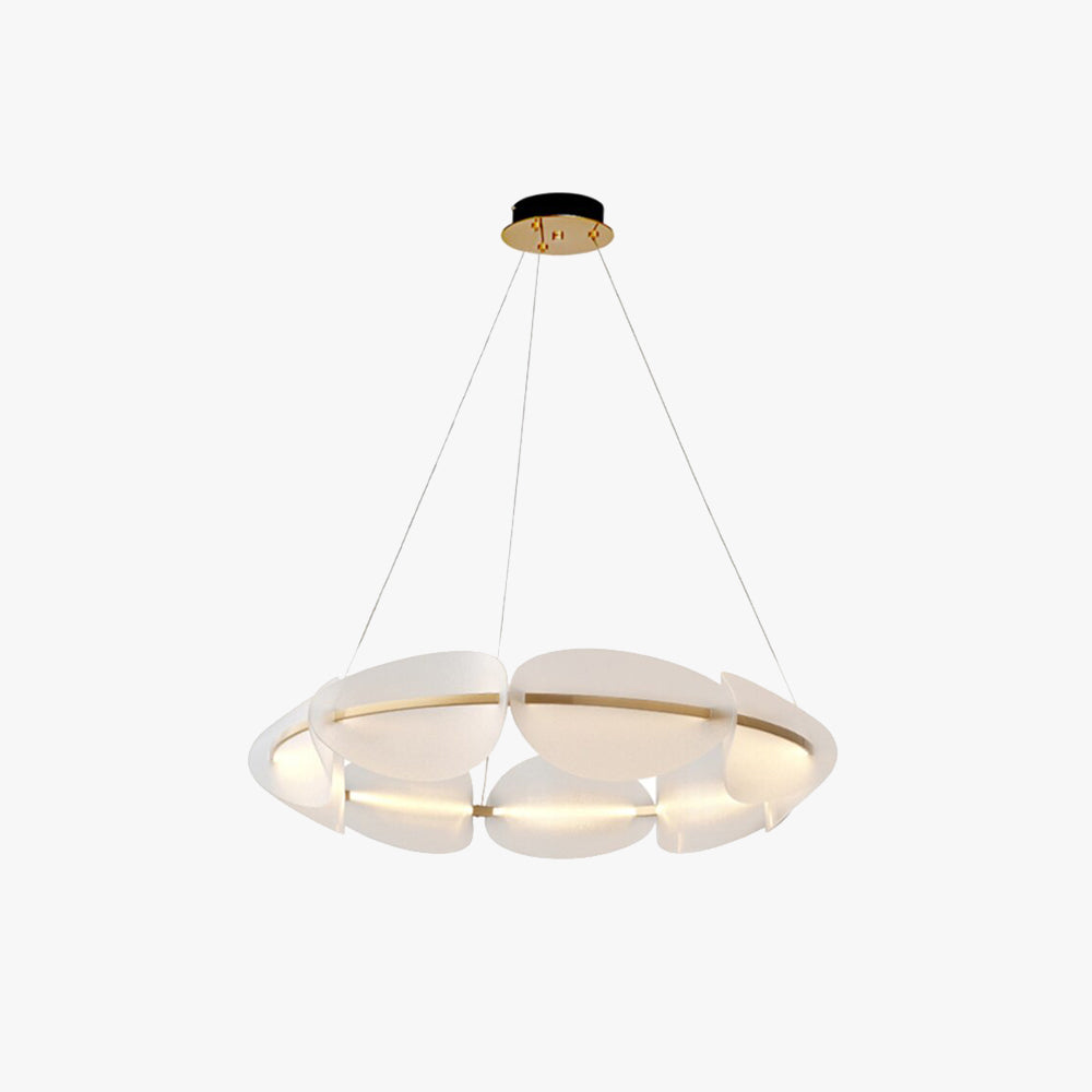Arisha Lampada a Sospensione Metallo Bianco Anello Moderna