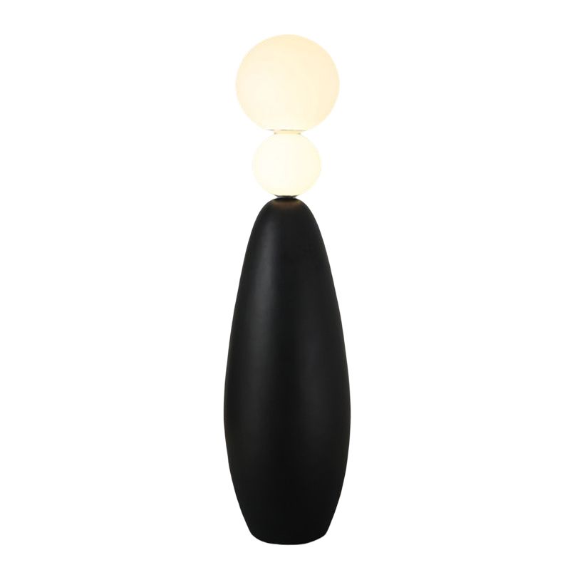 Valentina Moderne LED Lampade da Terra Nero/Bianco Resina/Vetro