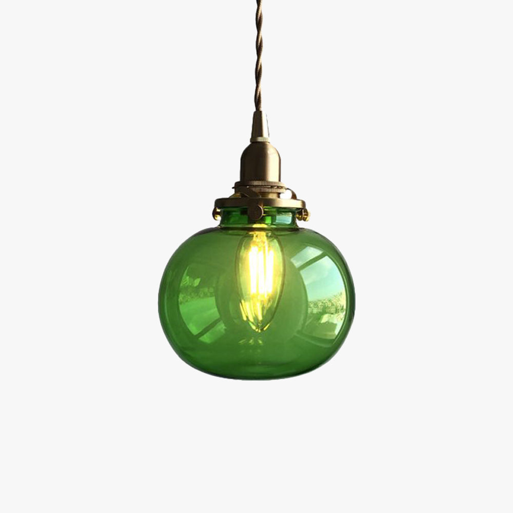 Valentina Retro Oval Vetro Metallo Lampade a Sospensione
