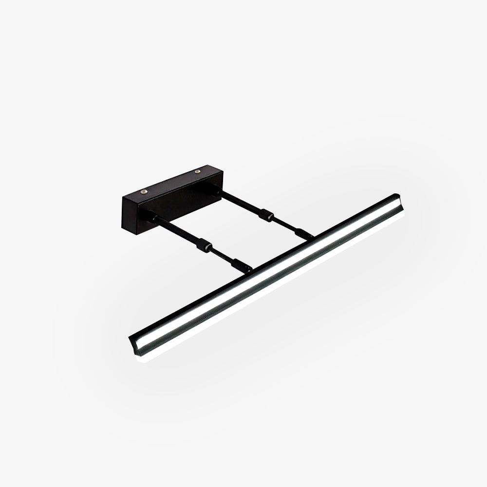 Arisha Moderno LED Urbano Applique Lineare Industriale Metallo Acrilico Nero Bagno