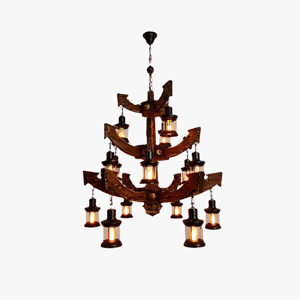 Austin Lampade a Sospensione Metallo/Legno Camera da Letto