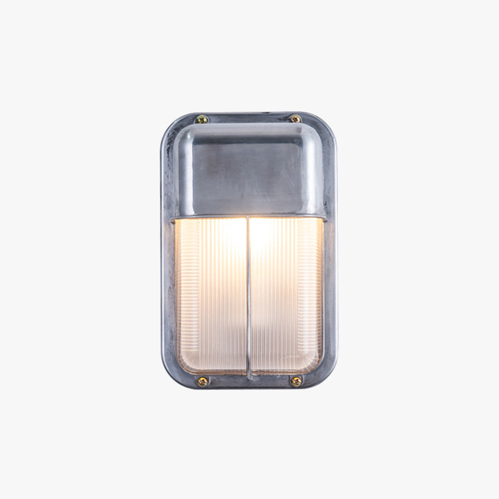 Ray Moderna PC/Vetro Applique Esterno Argento Cortile/Balcone