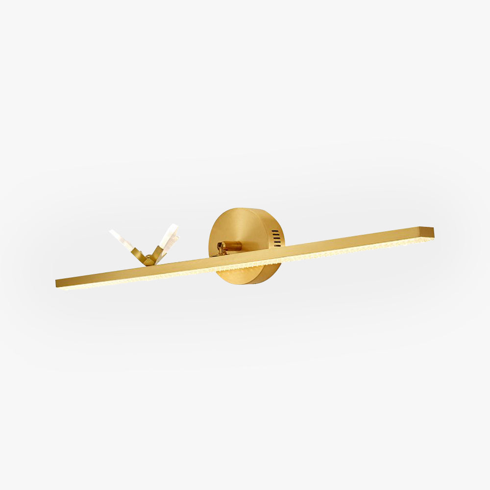Arisha Moderno LED Applique Lineare Lusso Farfalla Metallo Acrilico Oro Bagno