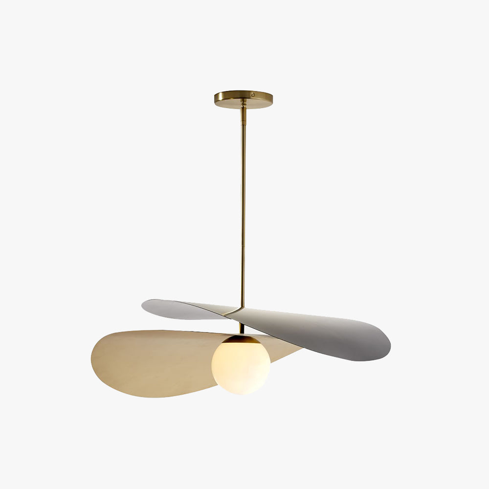 Arisha Decorativa LED Irregolare Girare Lampada a Sospensione Metallo Nero Oro
