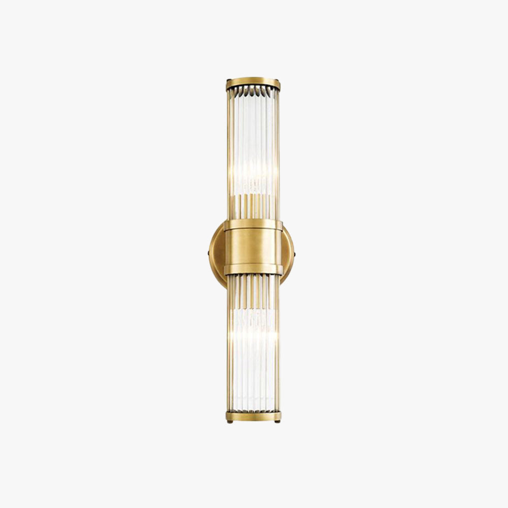 Arisha Classico LED Applique Americano Cilindrico Elegante Oro Vetro/Metallo Bagno