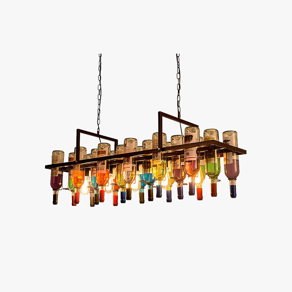 Valentina Arte-Deco Vine Bottiglia Vetro Lampade a Sospensione Ruggine