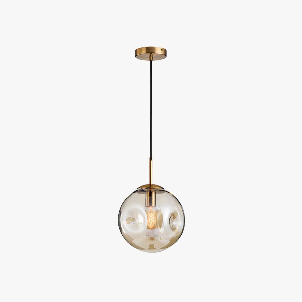 Valentina Semplice Metallo/Vetro Lampade a Sospensione Nero/Oro