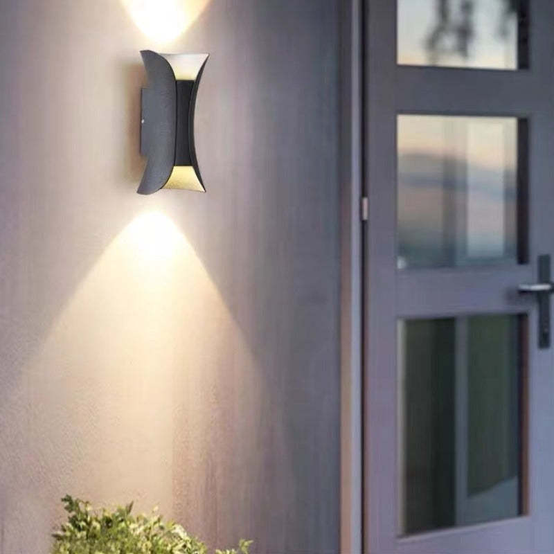 Ray Minimalismo LED Applique da Esterno Curva Montate Corridoio