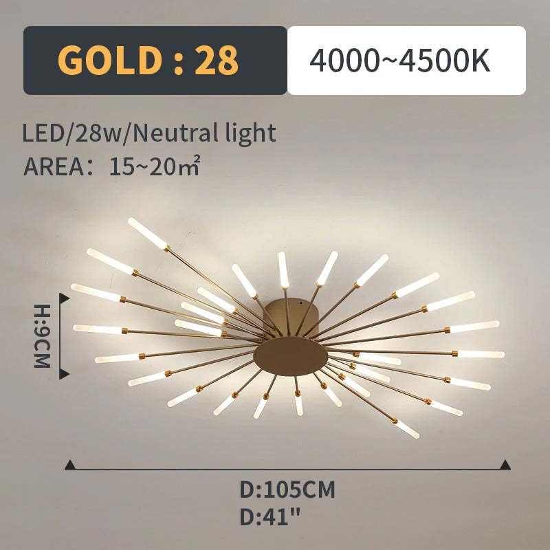 Arisha Moderni LED Montaggio Incasso Plafoniere Fuochi Artificiali
