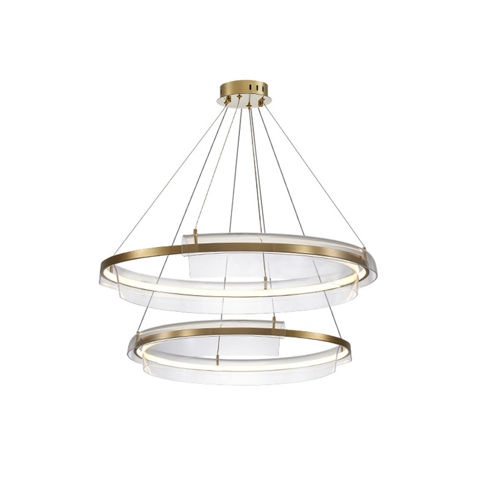 Arisha Lampade a Sospensione Metallo Oro Annulare Minimalista LED Soggiorno/Camera da Letto