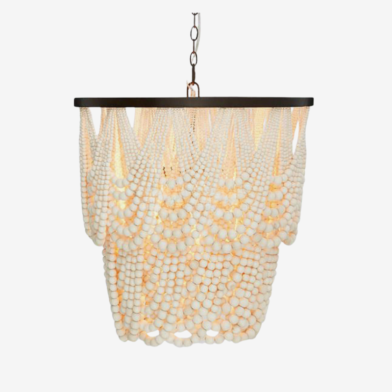 Silva Lampade a Sospensione LED Boho in Nero/Ruggine/Bianco Legno/Metallo per Soggiorno/Camera da Letto