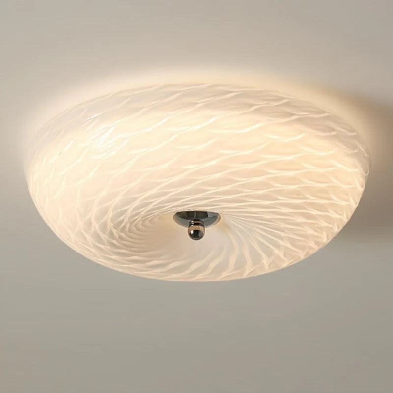 Valentina Design Circolare Metallo Vetro Plafoniera Camera da Letto Soggiorno