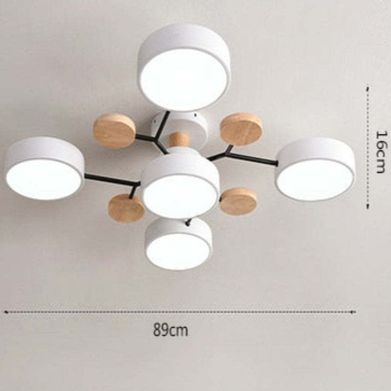 Arisha Moderne LED Plafoniere Metallo/Acrilico/Legno Bianco/Verde/Grigio Siggiorno