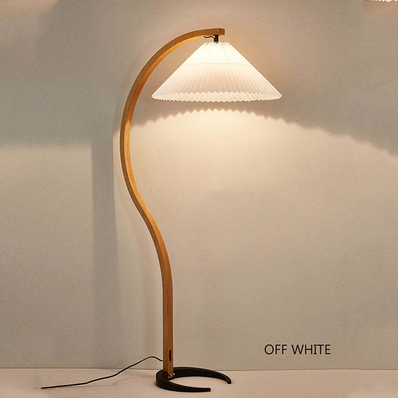 Muto Minimalista LED Lampada da Terra Metallo Legno Arco Soggiorno/Camera da Letto