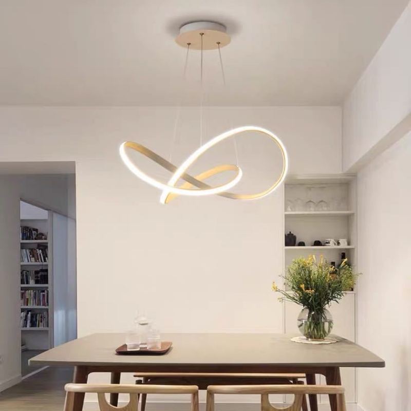 Arisha Moderno Anelli LED Lampada a Sospensione LED Nero/Bianco Soggiorno/Camera da Letto
