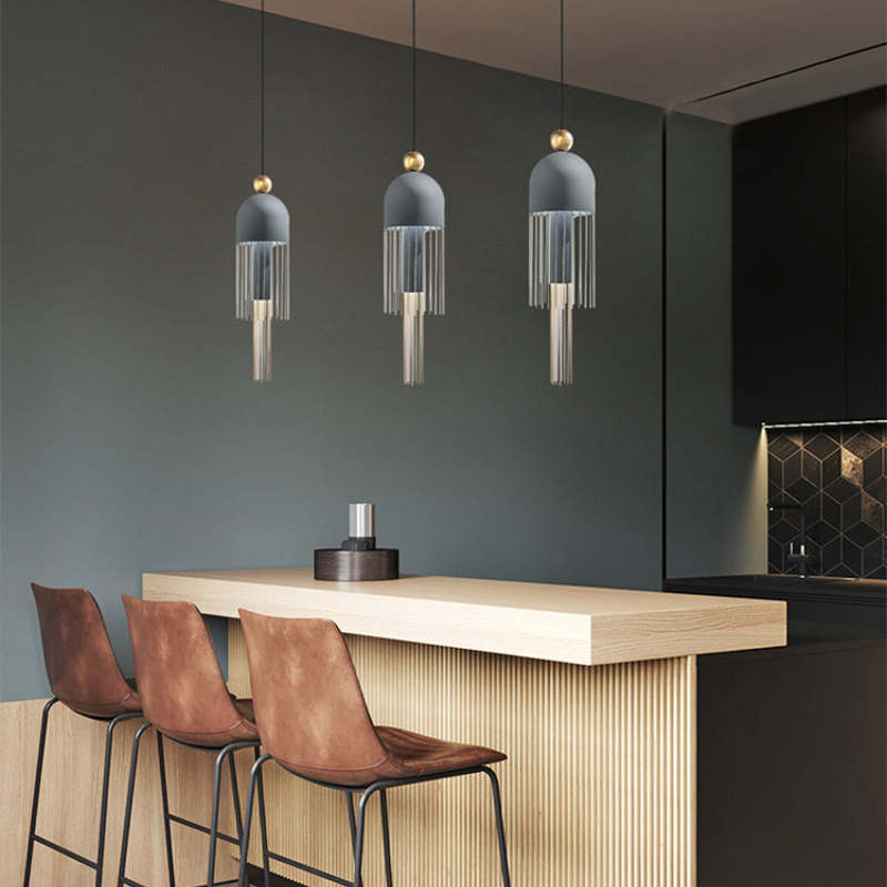 Arisha Design LED Lampada a Sospensione Metallo Nappa Campanelli Eolici Moderna Soggiorno/Camera da Letto