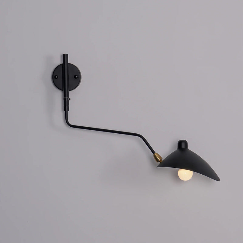 Arisha Moderne Industrial LED Applique Metallo Nero Siggiorno