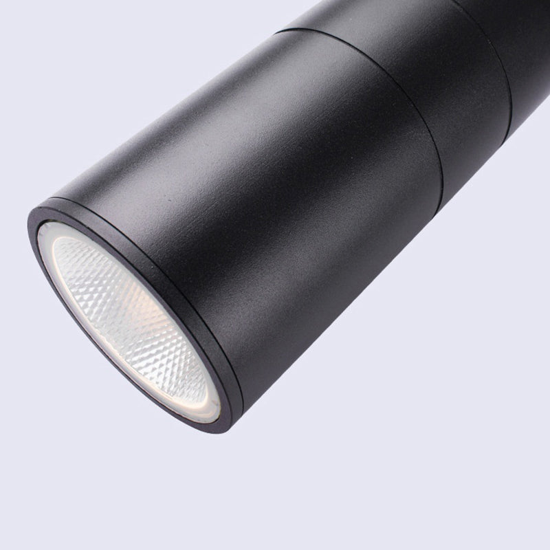 Ray Moderne LED Lampade da Esterno Metallo Nero Doppio-Luci Minimalista
