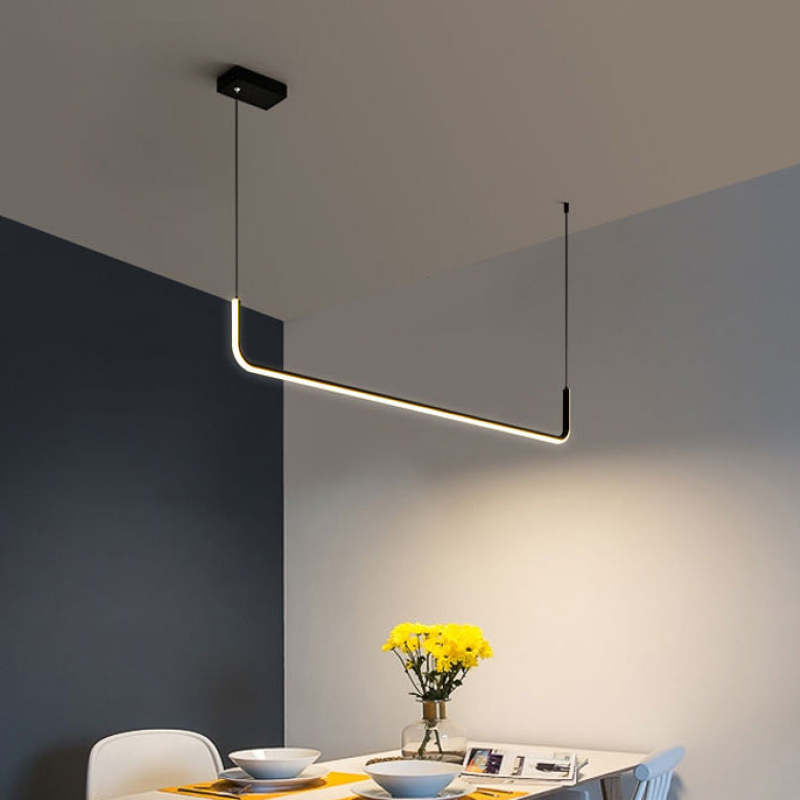 Arisha Moderne LED Lampade a Sospensione Lineare Doppia Cornice