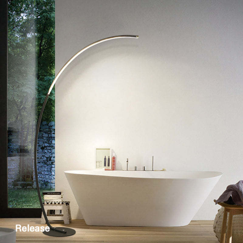 Arisha Moderne LED Arco Lampade da Terra Metallo Silicio Bianco/Nero Soggiorno/Camera da Letto