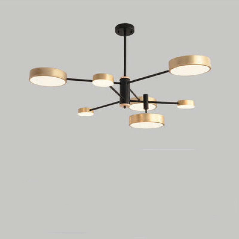 Arisha Design LED Lampade a Sospensione Metallo/Legno Grigio/Bianco/Oro Soggiorno/Camera da Letto