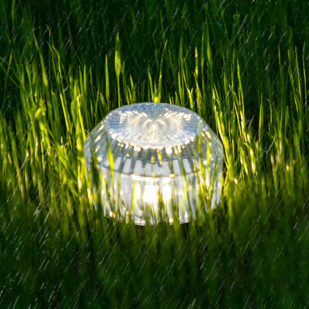 Ray Lampade da Tavolo Esterno Rotondo LED Solare Alimentato Bianco Giardino