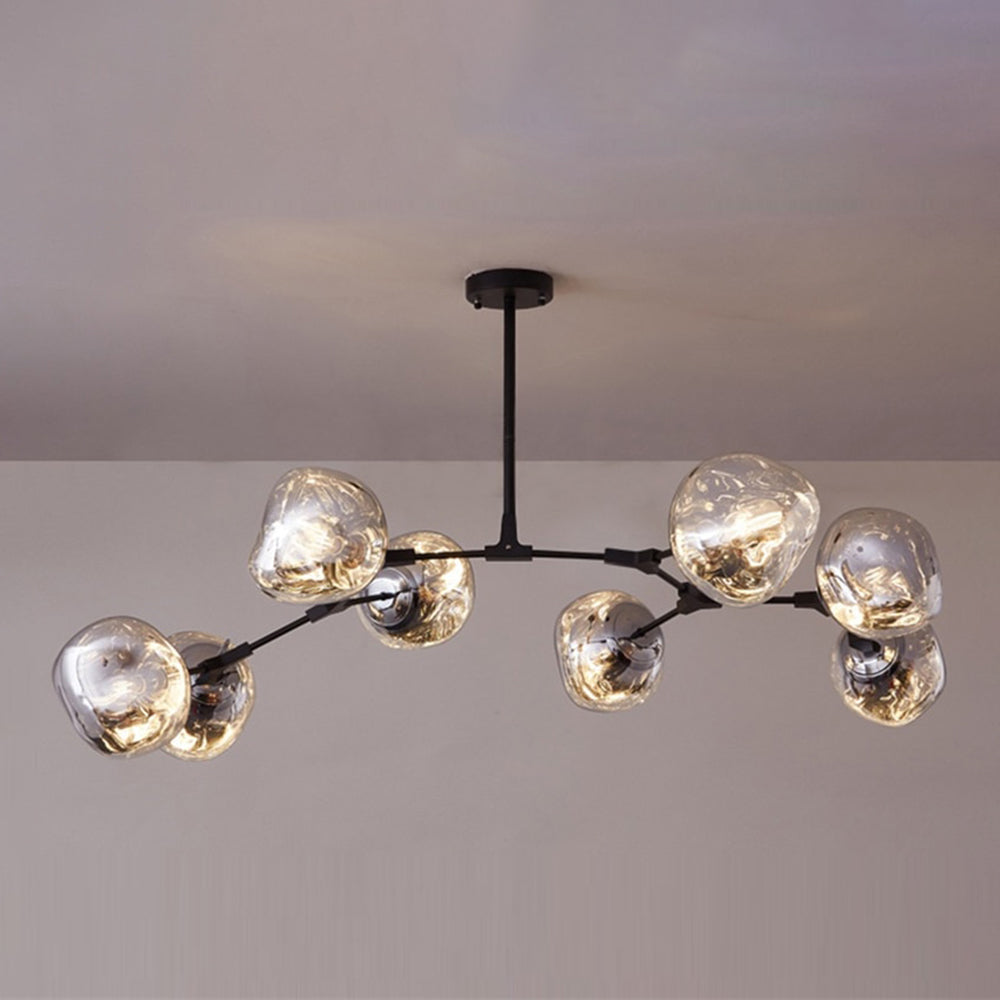 Mirza Moderno Globo Lava Lampade a Sospensione Apparecchio 3/6/8 Testa Nero/Bianco