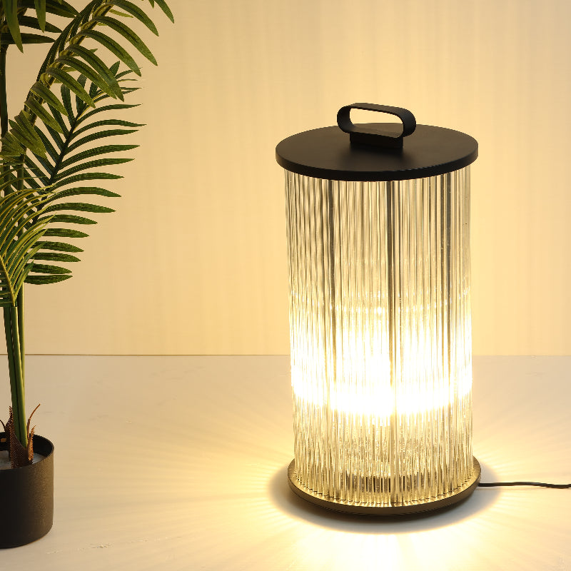 Arisha Moderna LED Lampada da Terra Metallo/Vetro Nero Giardino