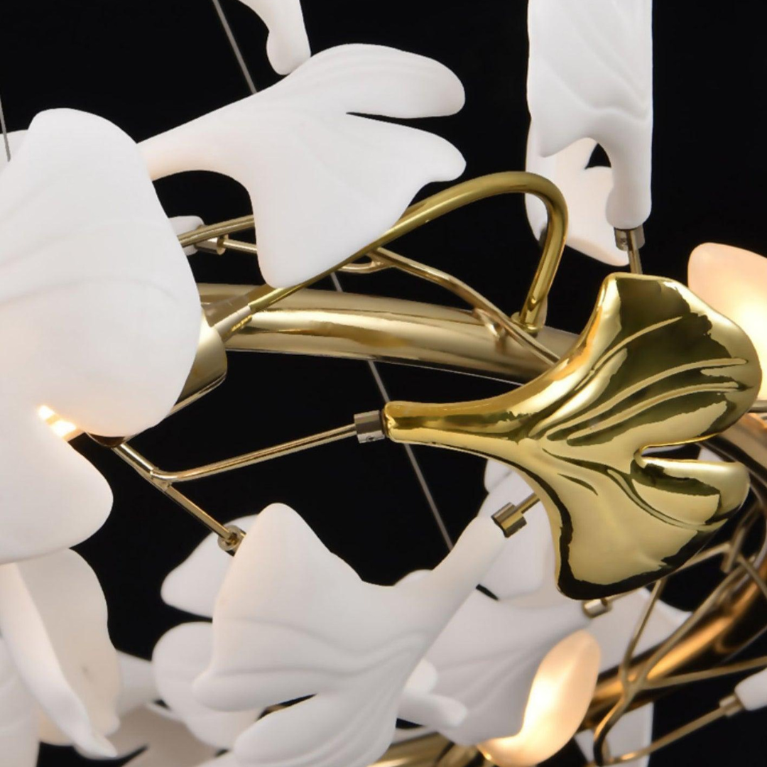 Olivia Design Bellissimo LED Lampade a Sospensione Spirale Ginkgo Biloba Metallo Ceramico Soggiorno/Camera da Letto