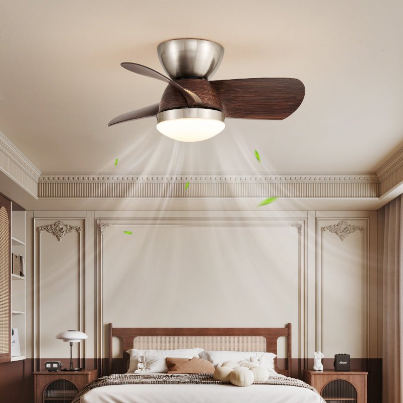 Plafoniera Ventilatore Dyms che mostra il LED integrato