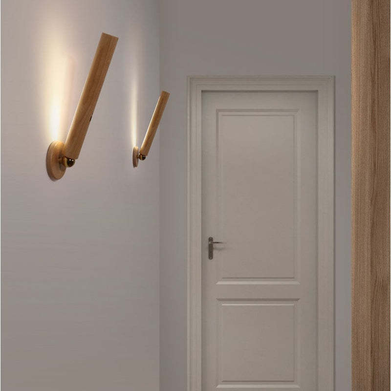 Muto Moderne Design LED Applique Legno/Metallo Ruotabile/Rimovibile