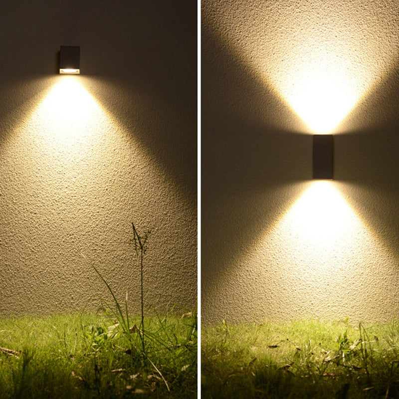 Ray Moderne LED Lampade da Esterno Metallo Nero Quadrato Minimalista