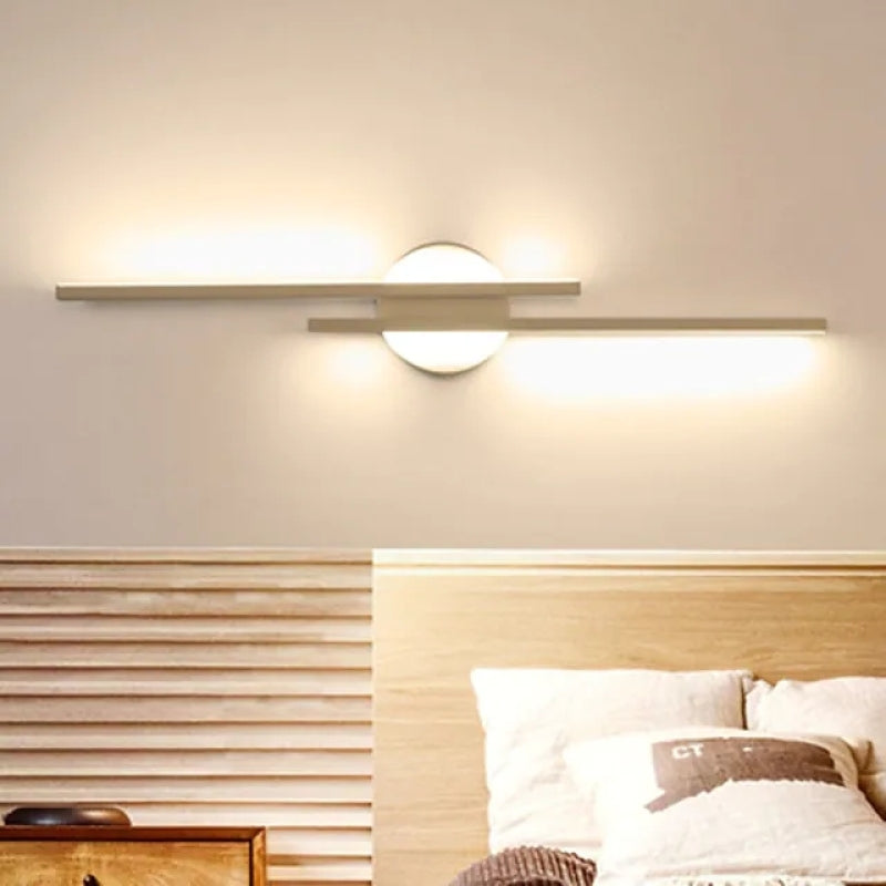 Arisha Moderna LED Nordico Applique Metallo Nero/Bianco Lineare Soggiorno/Camera da Letto